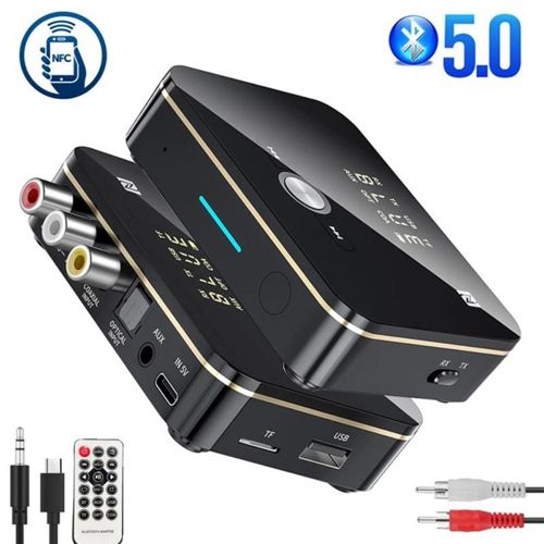 Transmetteur récepteur Audio sans fil compatible Bluetooth 3.5mm, Jack AUX RCA, adaptateur USB stéréo avec micro pour casque de voiture 2021