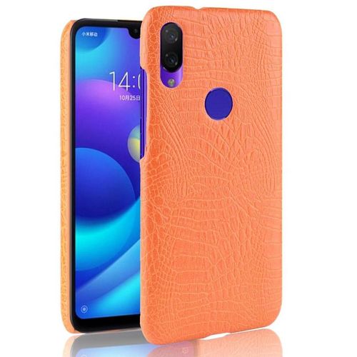 Xiaomi Redmi Note 7 Étui Pour Classique Élégant Compatibilité Anti Éraflure Housse De Protection Mode Classique D'alligator - Couleur Orange