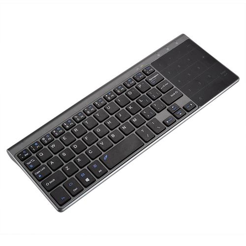 1pc professionnel noir claviers haute qualité sans fil clavier tactile avec pavé tactile pour ordinateur PC connecté Smart TV