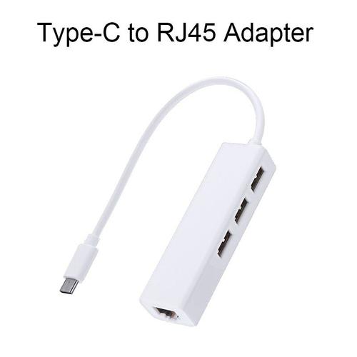 Adaptateur de Hub Ethernet Thunderbolt 3 à RJ45, USB 2.0 type c, pour Macbook Portable USB C, accessoires de câble, nouveau