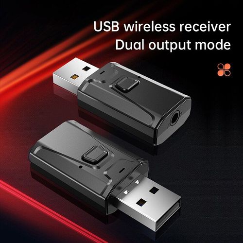 Adaptateur USB sans fil Bluetooth 5.1, récepteur émetteur Jack AUX 3.5mm pour télévision voiture PC