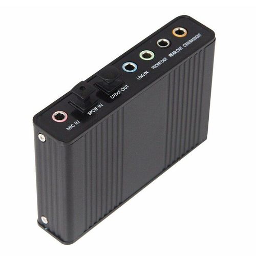 Carte son optique numérique, adaptateur Audio stéréo avec câble USB, 6 canaux externes SES/EBU/SPDIF, pour ordinateur portable
