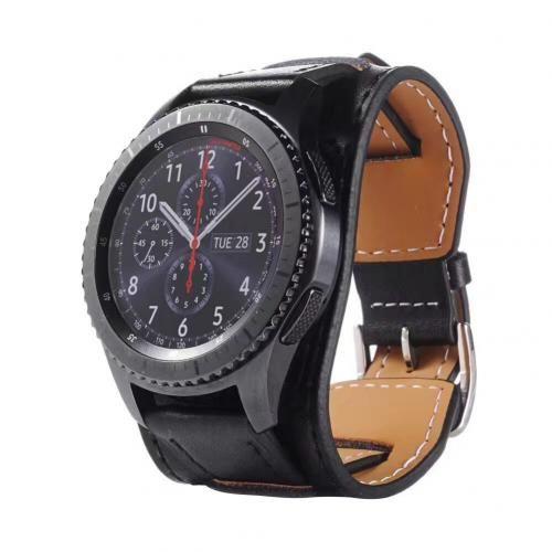 Bracelet En Cuir Véritable De 22mm Pour Samsung Gear S3, Manchette De Remplacement Pour Montre Gear S3