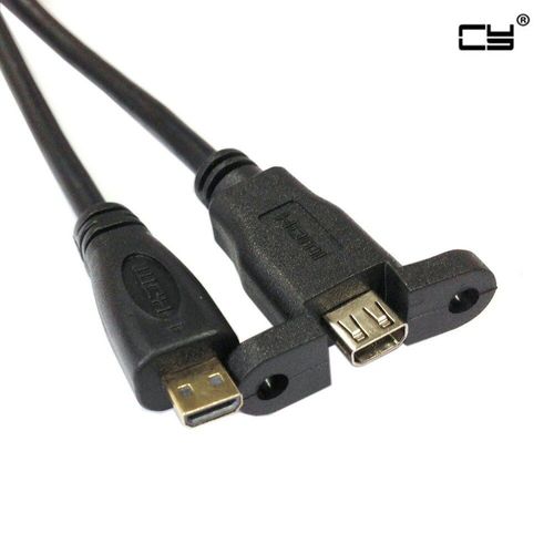 Câble d'extension HDMI 1.4 mâle vers femelle, Type D, Micro HDMI 1080P 3D, 30cm 60cm