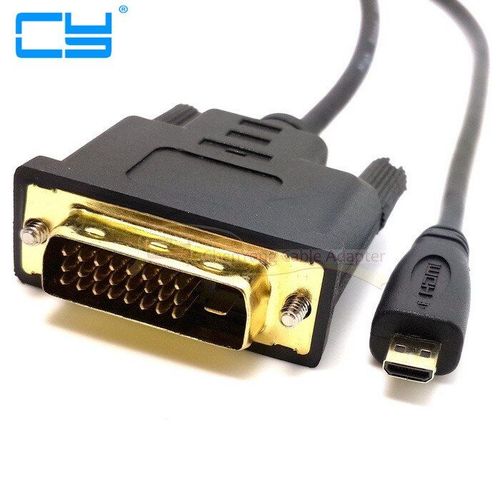 Câble hdmi haute vitesse micro HDMI vers DVI DVI D 24 + 1 broche, câbles adaptateur 3D 1080p pour DVD LCD HDTV XBOX PS3 1m 3ft 1.8m 6ft