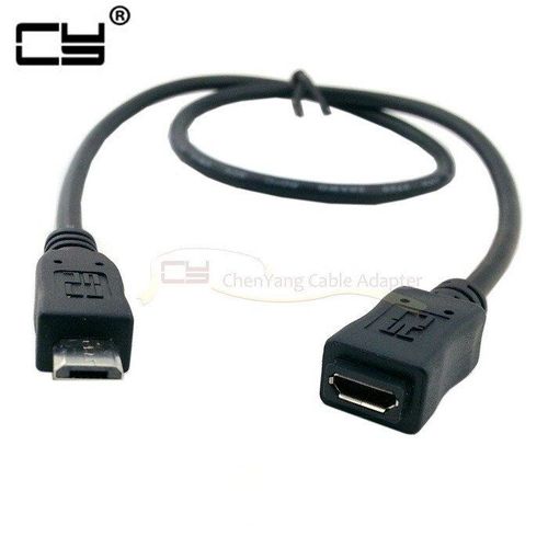 Adaptateur Micro USB 5 broches mâle à femelle, 0.5m 1.5M/5ft, câble de conversion pour extension de données