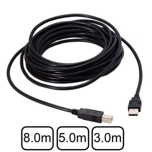 Câble de données usb b mâle pour disque dur, Scanner et imprimante, 8m 5m 3m, 2.0