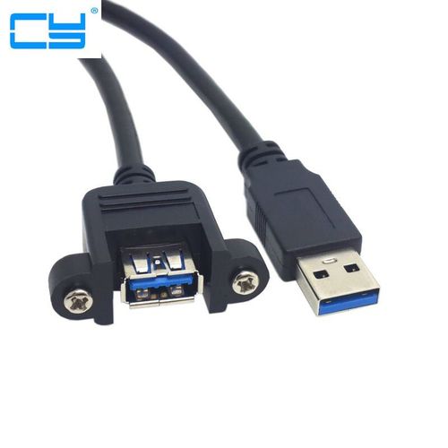 Câble d'extension USB3.0 USB 3.0 TYPE mâle à femelle, 0.5m 0.8m 1.5m 50cm 80cm 150cm avec vis de montage sur panneau