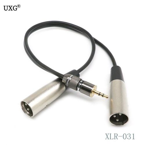 Câbles Mini Jack stéréo 3.5mm, 1/8 qualité supérieure, pour double XLR mâle, câble de dérivation stéréo, nouveau 2018, câbles nm 01 30cm