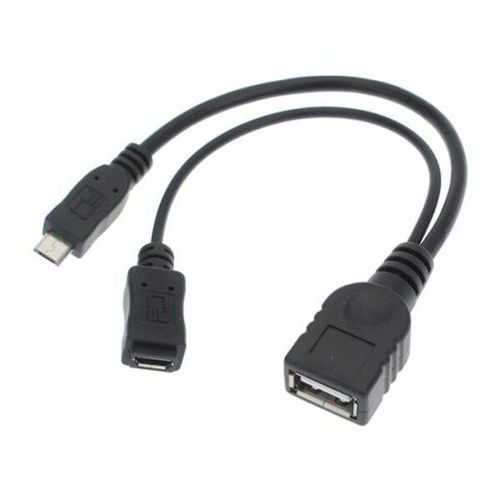 câble Micro USB 2.0 OTG, noir, alimentation pour disque Flash, pour Galaxy S3 i9300 S4 i9500 Note2 N7100 Note3 N9000