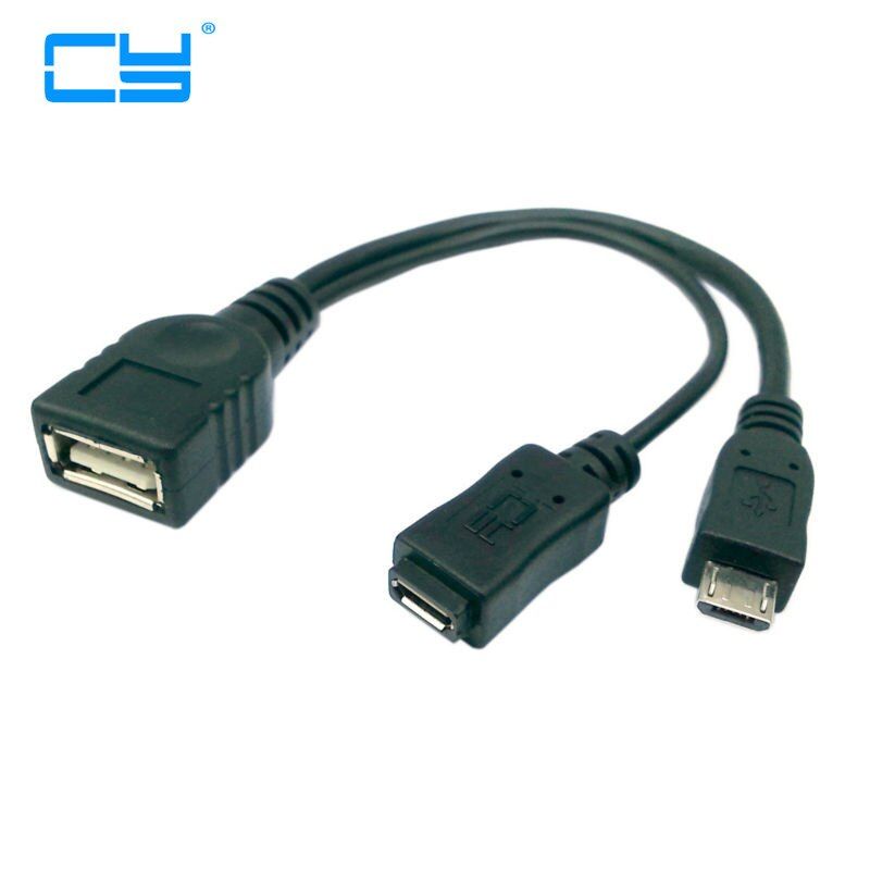 Cble d'alimentation Micro USB 2.0 OTG noir pour disque Flas...