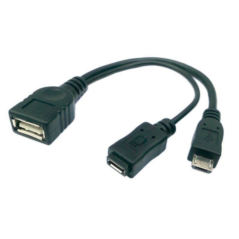 Cble d'alimentation Micro USB 2.0 OTG noir pour disque Flas... - 2