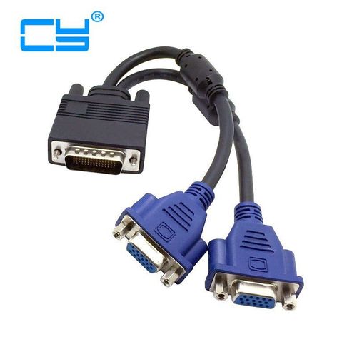 Lot de 2 câbles vidéo DMS 59 à VAG DMS 59 à double VGA, câble DVI à 2 VGA, 59 broches, 20cm