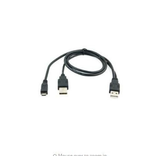 Câble Micro USB 5 broches vers deux USB A Type Y pour disque dur Mobile de 2 à 5 pouces