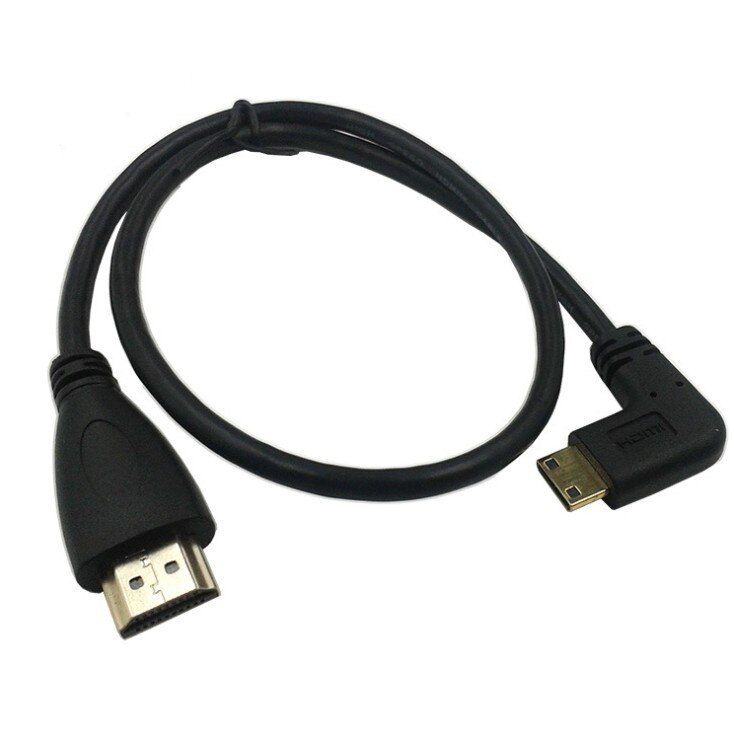 Cble Mini HDMI vers HDMI, coud  gauche  90 degrs, conne...