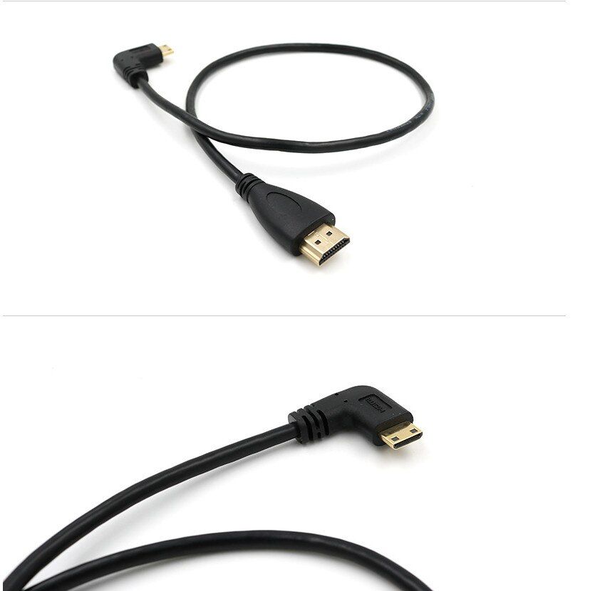Cble Mini HDMI vers HDMI, coud  gauche  90 degrs, conne... - 2
