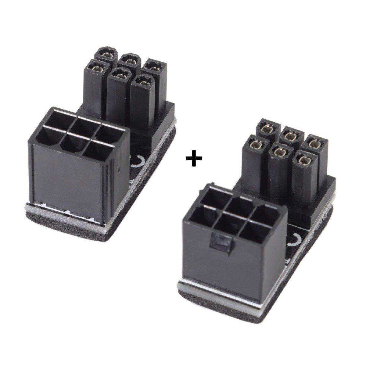 Adaptateur d'alimentation ATX 6Pin femelle à 6pin mâle, 180 degrés, pour carte graphique de bureau