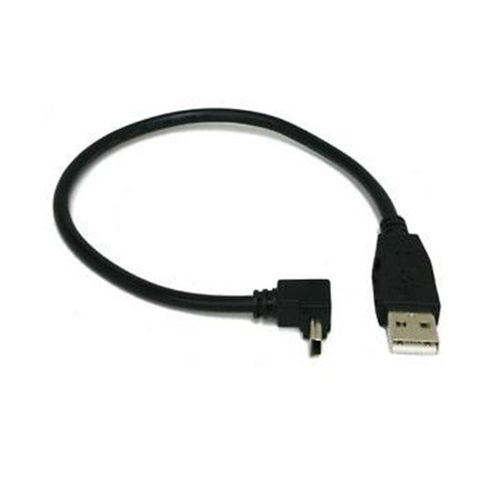 Mini câble USB B 5 broches mâle coudé vers mâle 0.5m