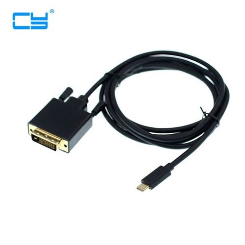 Connecteur USB3.1 type c vers DVI, câble USB C vers DVI 24 + 1 adaptateur 1080P 180cm 6ft