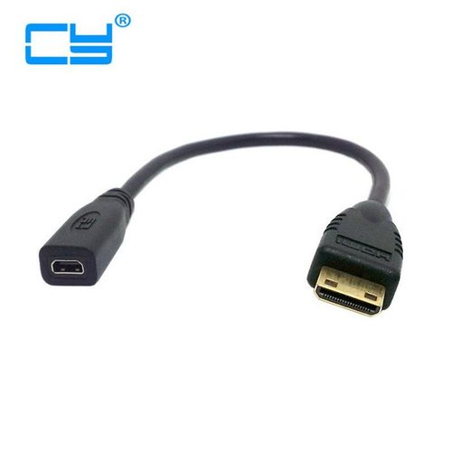 Câble adaptateur Micro HDMI v1.4 mâle/femelle vers Type C, 10cm, convertisseur Type D