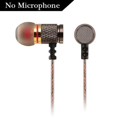écouteurs intra auriculaires avec Microphone, édition spéciale plaquée or, 3.5mm HD HiFi, moniteur stéréo de basse, oreillettes pour téléphone