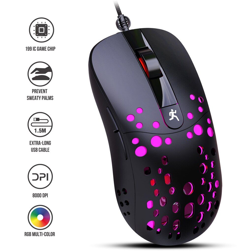 Souris optique de jeu 6D 8000DPI, filaire, rglable, pour Ma...