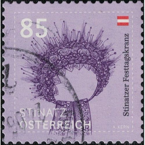 Autriche 2020 Oblitéré Used Chapeau Couronne De Fleurs Stinatzer Festtagskranz Y&t At 3363 Su