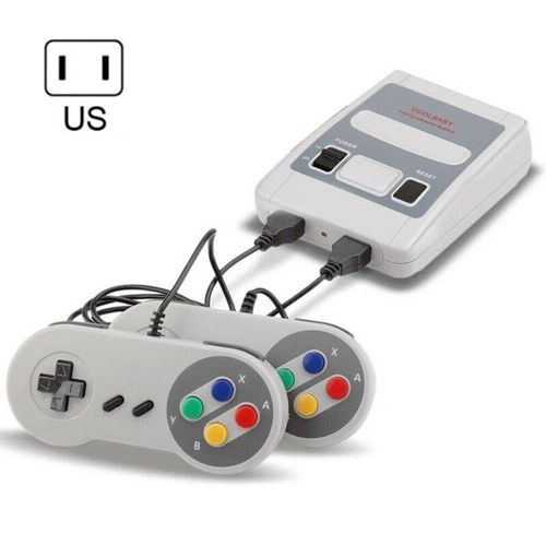 Mini Console De Jeux Vidéo Portable Rétro, 8 Bits, Avec 620 Jeux Intégrés, Pour Super Nintendo + 2 Manettes