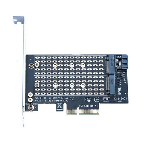 Adaptateur PCIE vers M2/M.2, adaptateur SATA SSD, NVME/M2, PCI E, carte M + B