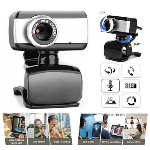 Webcam Zoom USB 2.0 HD avec Microphone, caméra Web pour Chat vidéo, accessoires pour périphériques d'ordinateur de bureau