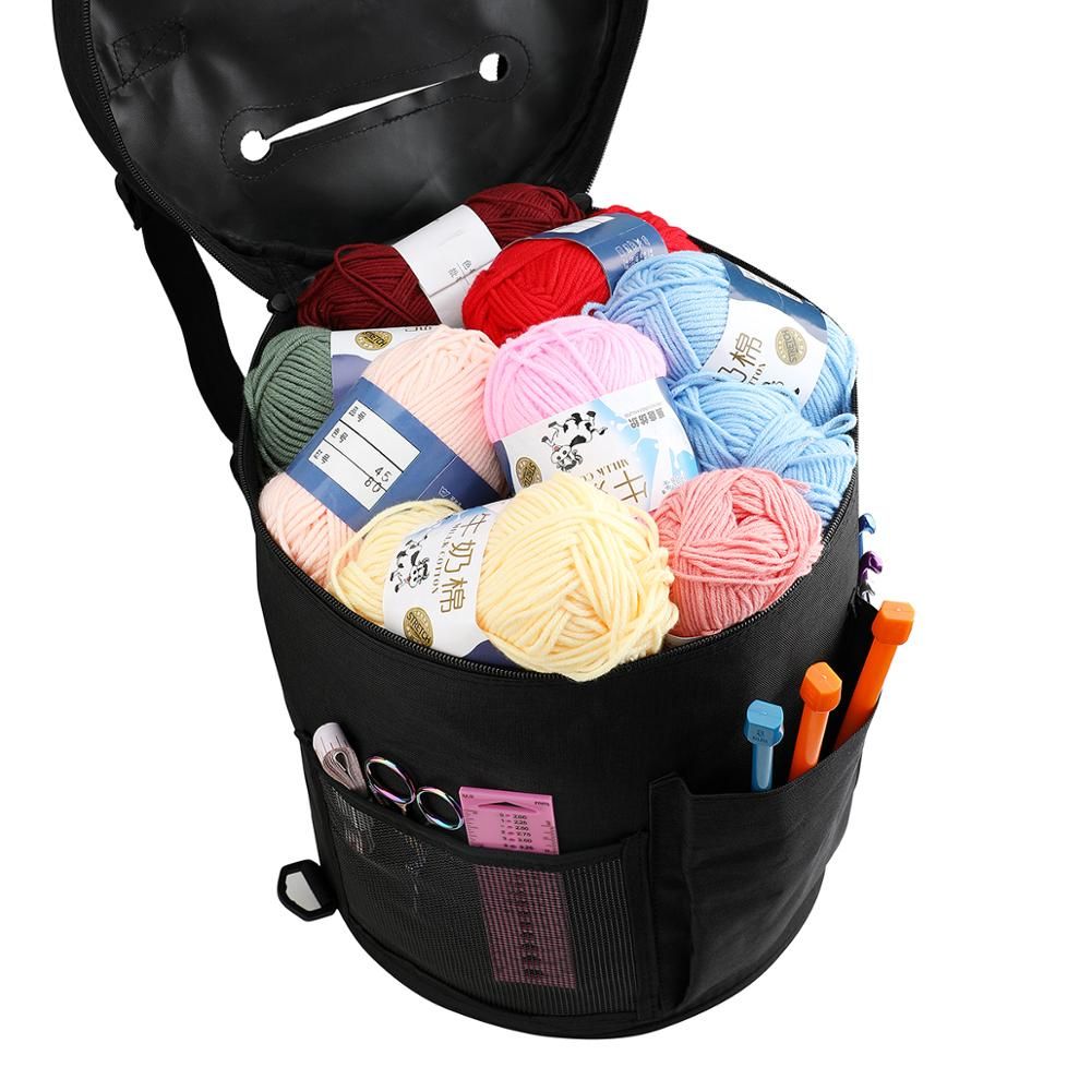 Sac de rangement de couleur noire pour gros fils, fourre tou... - 2