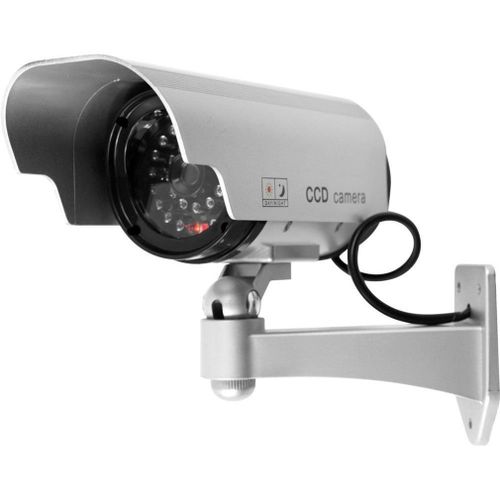 Caméra de vidéosurveillance LED à énergie solaire, fausse caméra de sécurité pour l'extérieur, LESHP