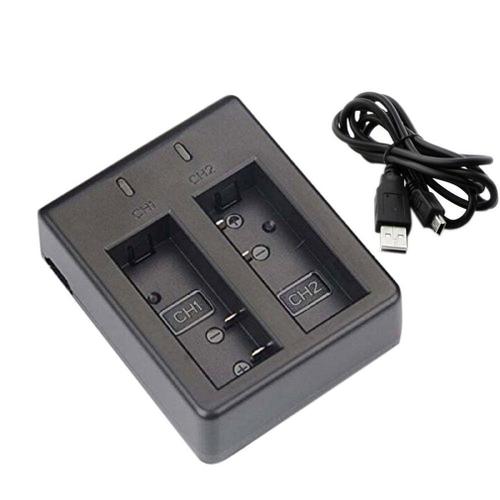 Caméra d'action sportive à double chargeur, 2x1050Mah, pour EKEN H9 H9R H3R H8PRO H8R pro SJCAM SJ4000 SJ5000 Sport Mini DV Bateria