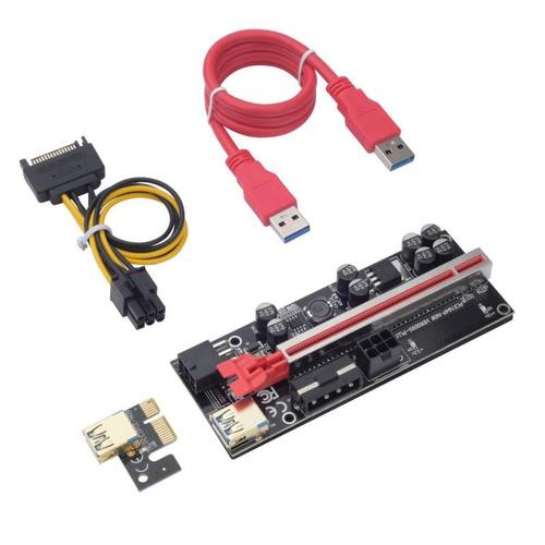 carte graphique PCI Express 1X à 16X, câble USB 3.0, connecteur SATA à 6 broches, extension de carte vidéo