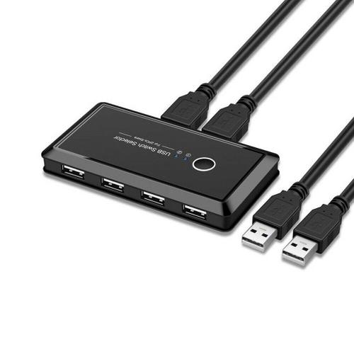 Sélecteur de commutateur USB 2.0, 4 ports, commutateur de partage USB pour PC, Scanner, souris, imprimante pour clavier et moniteur, commutateur USB