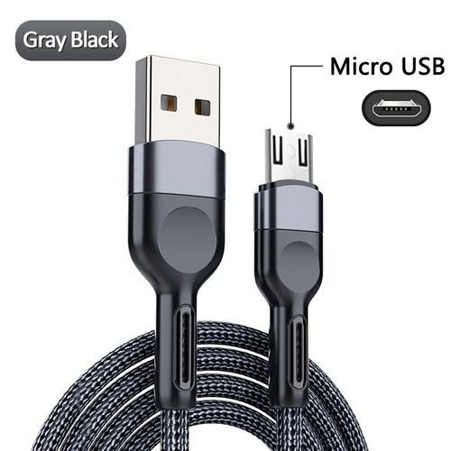 Câble Micro USB type c USB C pour recharge rapide et transfert de données, cordon de chargeur USB C pour téléphone Samsung Xiaomi Mi 5A, 2m
