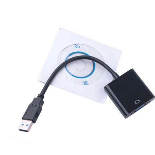 Convertisseur adaptateur USB 3.0 à VGA multi-affichage, lecteur de carte graphique vidéo externe, lot de 1, combinaison de câbles coaxiaux