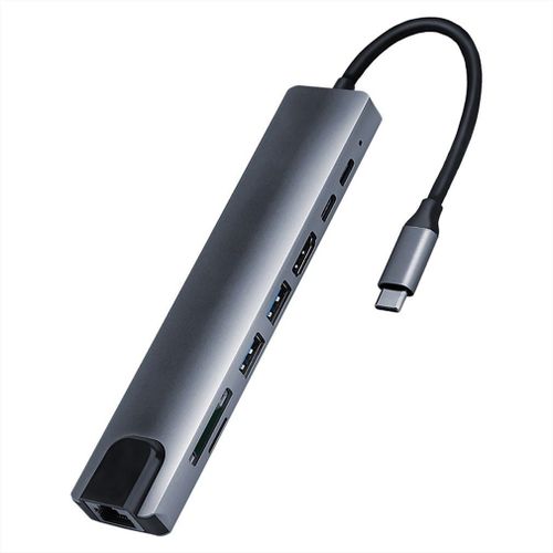 Adaptateur USB type c vers HDMI, VGA 4K, RJ45 SD TF USB C, convertisseur vidéo pour MacBook