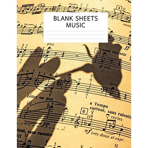 Blank Sheets Music: Cornell Notes And 12 Staves Manuscript Paper