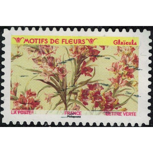 France 2021 Oblitéré Used Motifs De Fleurs Glaïeuls