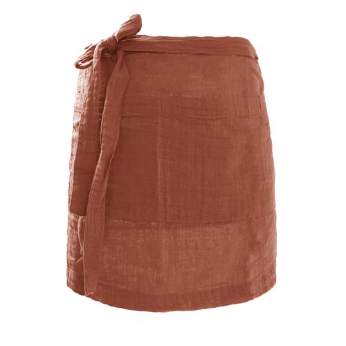 Tablier 45x80 Cm Gaze De Coton Terracotta