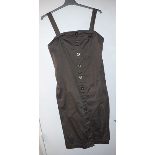 Beau Tailleur Robe/Veste Saharienne En Coton Stretch