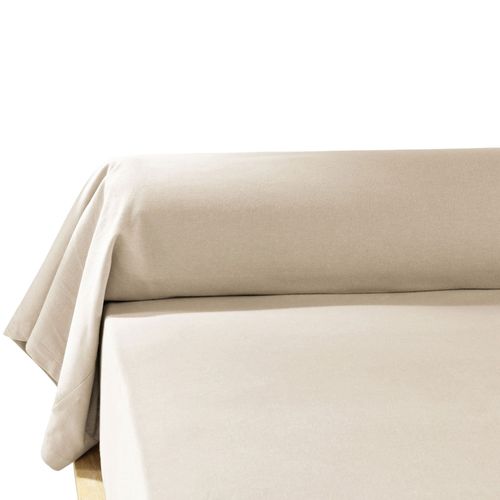 Taie De Traversin 85x185 Cm Flanelle De Coton Sable