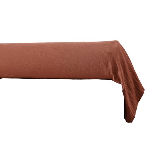 Taie De Traversin 85x185 Cm Gaze De Coton Terracotta