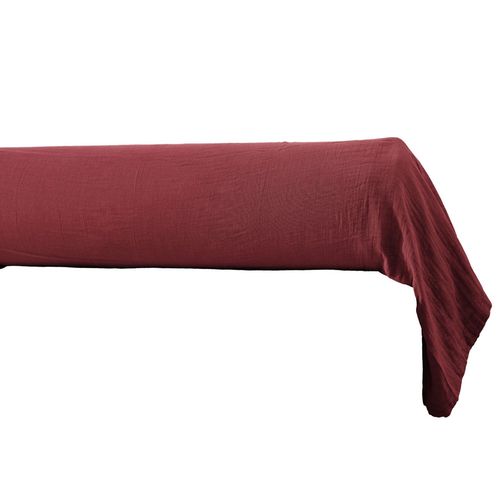 Taie De Traversin 85x185 Cm Gaze De Coton Lie De Vin
