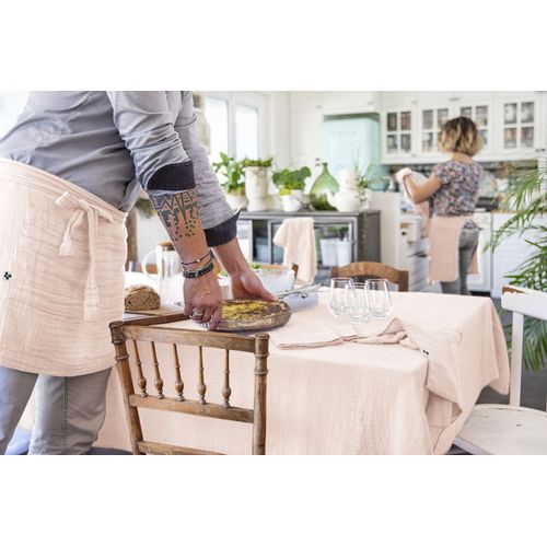 Nappe Rectangle 150x350 Cm Gaze De Coton Gaïa Guimauve