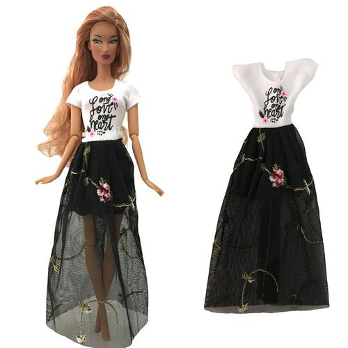 Taille Pas Inclure La Poupée G Vêtements Multicolore Pour Poupée Barbie, En Robe, Chemise Et Jupe Décontracté, Tenue Quotidien, Accessoire Pour Enfant, Jouet 05 Jj, 2021, 1 Pièce,