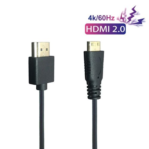 Câble Mini HDMI OD 3.0mm, 2k x 4k hd @ 60hz, Type A vers Type C mâle vers mâle, pour HDTV, 0.3M 0.6m 1m