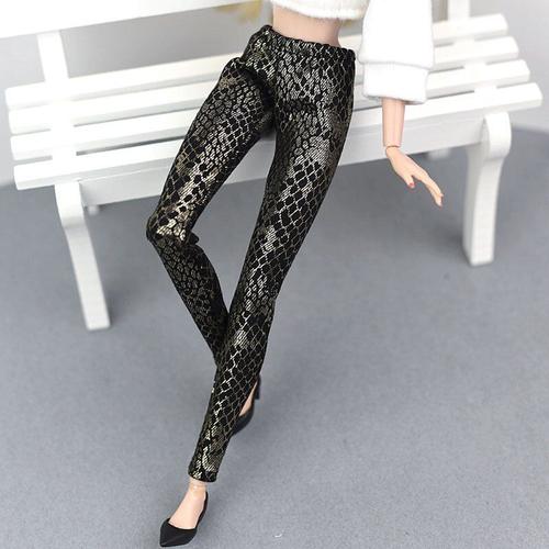 Taille Faux Serpent Short And Long Pants Pantalon En Cuir Élastique De Haute Qualité Pour Poupée Barbie, Vêtements De Mode, Tenue Pour Accessoires De Poupées 1/6 Bjd