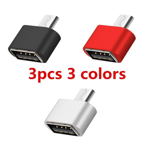 Câble Mini OTG, adaptateur Micro USB vers USB, convertisseur pour tablette Android PC, 3 pièces